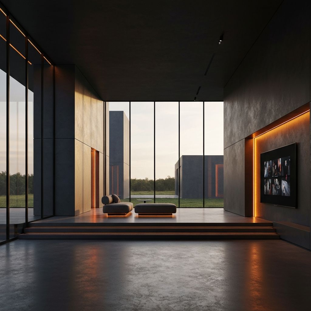 Domótica residencial con lujo silencioso: iluminación, climatización, seguridad y multimedia orquestados para una vida sin fricción.